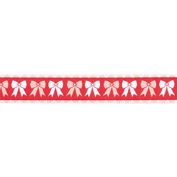 Renaissance Ribbon Mistletoe and Holly Tied Bows Webband 7/8" 1 Yard