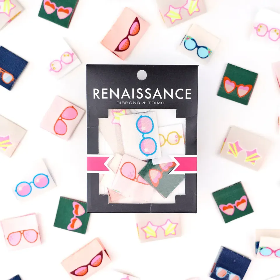 Renaissance Ribbon Sunnies Webetiketten-Pack 8 Designs Polyester