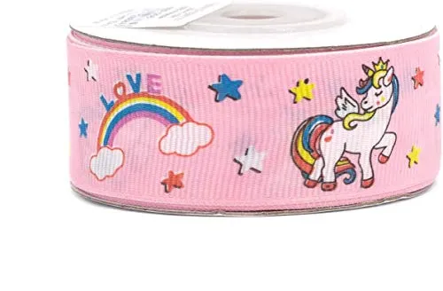 Creativery Ripsband Einhorn 25mm x 10m Geschenkband