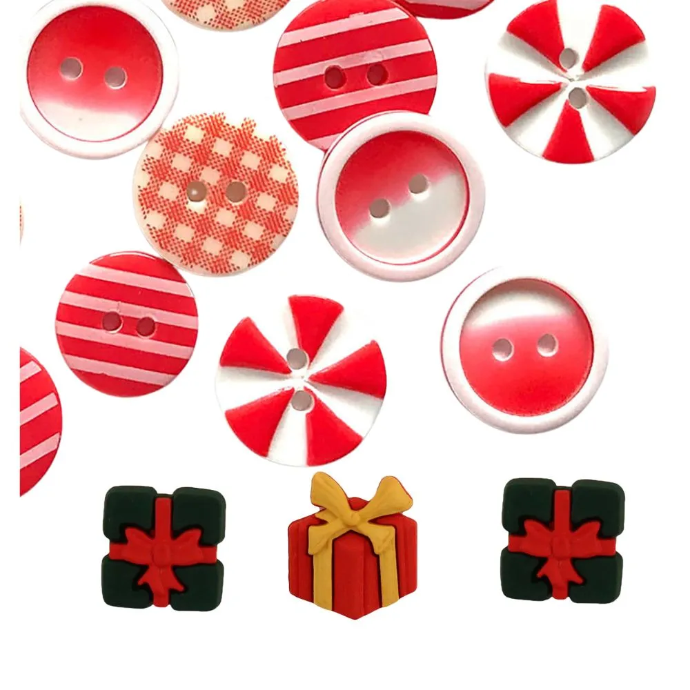 Buttons Galore Christmas Tree Bastelset grün mit Vorlage