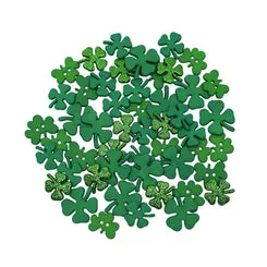 Buttons Galore Shamrock Nähknöpfe 50 Stk grün sortiert