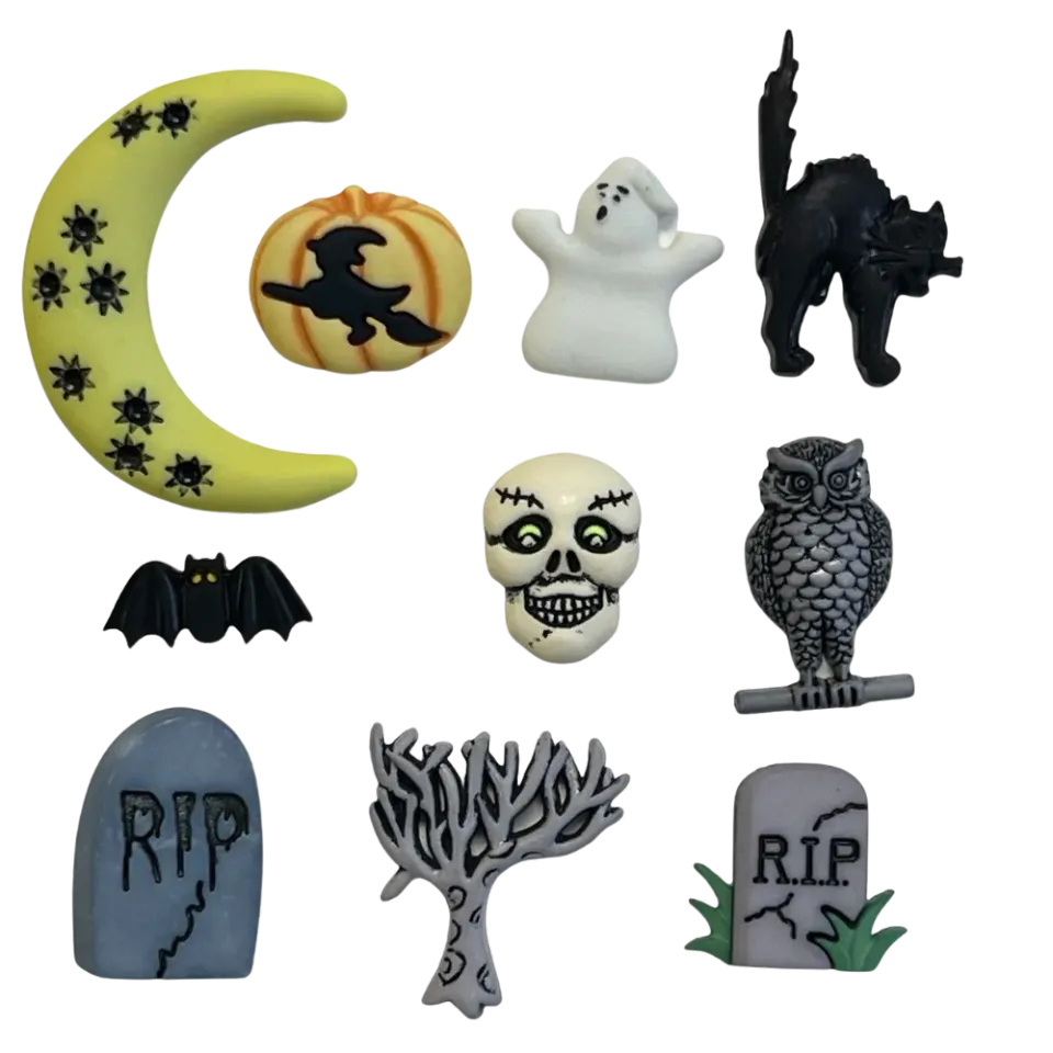 Buttons Galore Graveyard Halloweenknöpfe 10 Stk