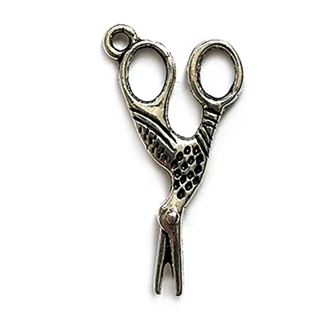 Buttons Galore Scheren Charm Anhänger Silber 10 Stück