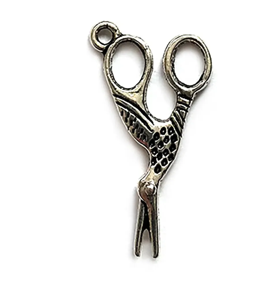 Buttons Galore Scheren Charm Anhänger Silber 10 Stück