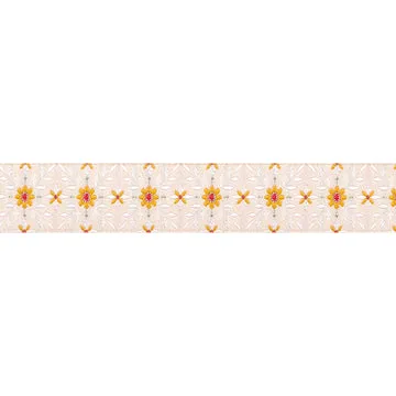Renaissance Ribbon 12 Days of Christmas Flower Tile Band 22mm 1 Yard Polyester