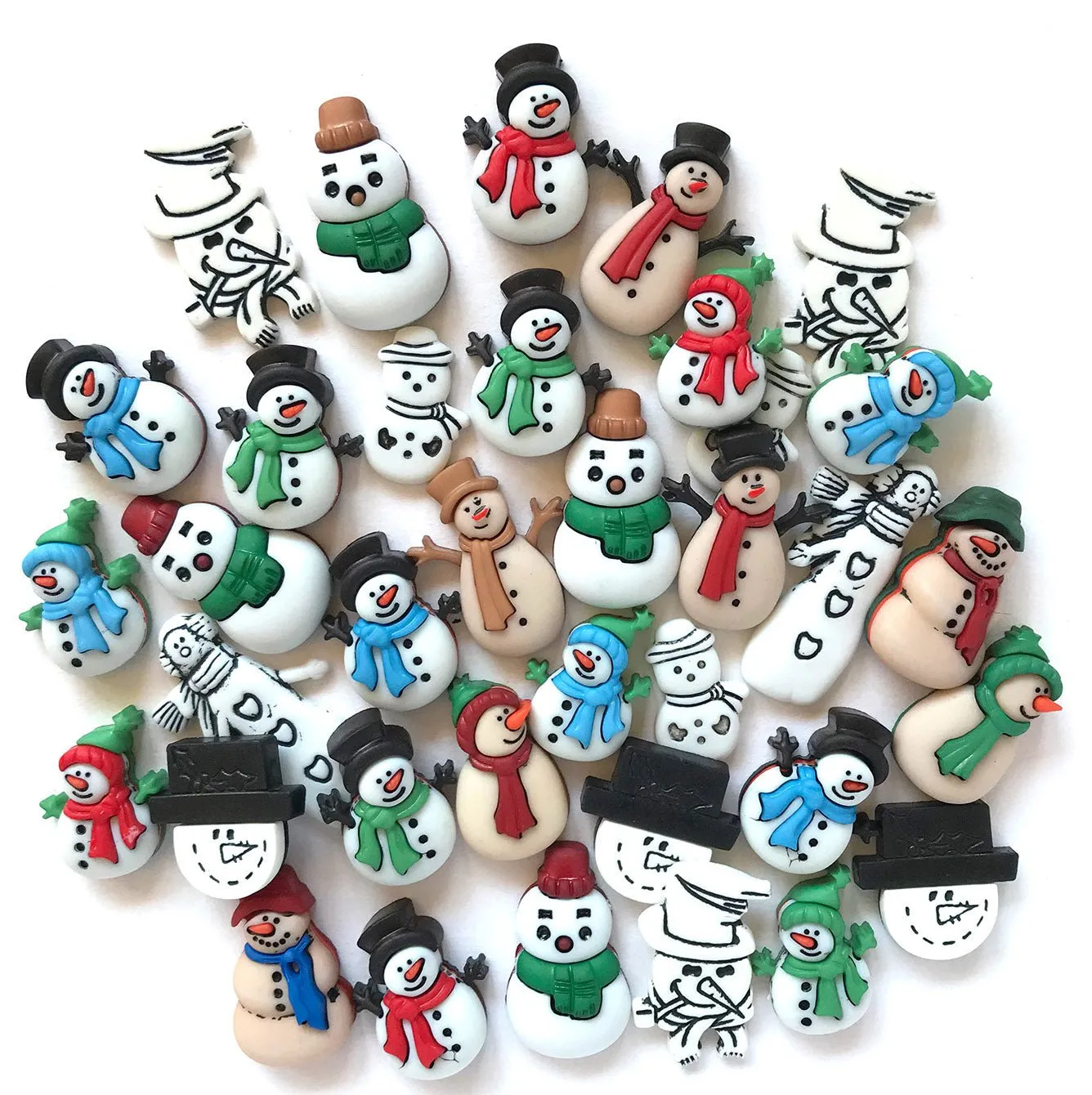 Buttons Galore Snowmen Knöpfe 50 Stück Winter