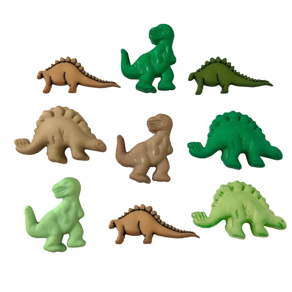 Buttons Galore Childhood Dinosaurs Bastelknöpfe 9 Stück waschbar