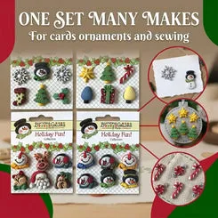 Buttons Galore Holiday Fun Weihnachtsknöpfe 36 Stück mit Öse