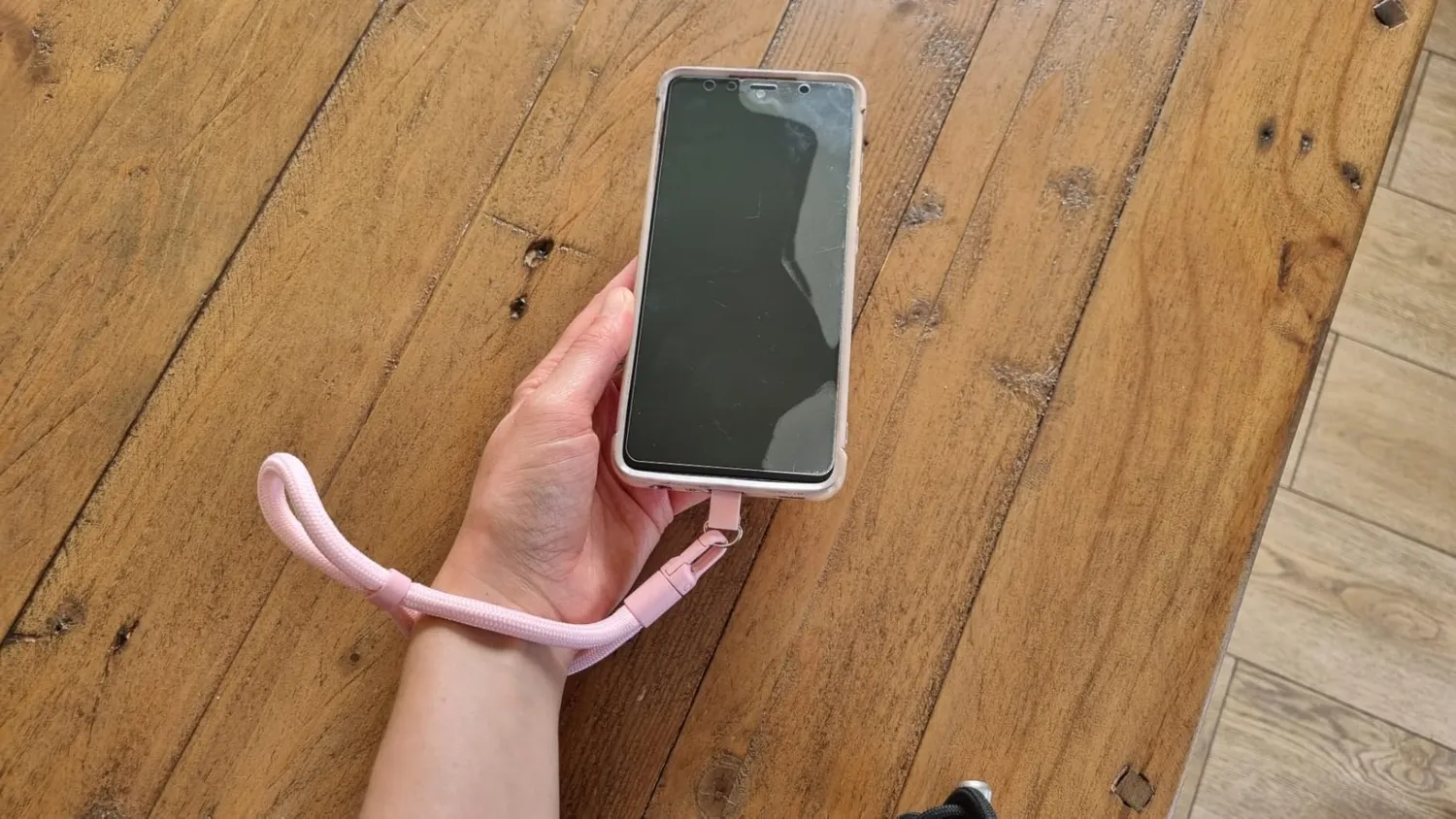 MORSUNBELA Handykette Kurz Handgelenk Rosa 2 Stück