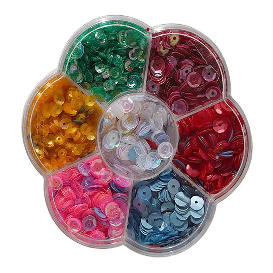 Buttons Galore Pailletten Blumenbox 35 g 7 Farben