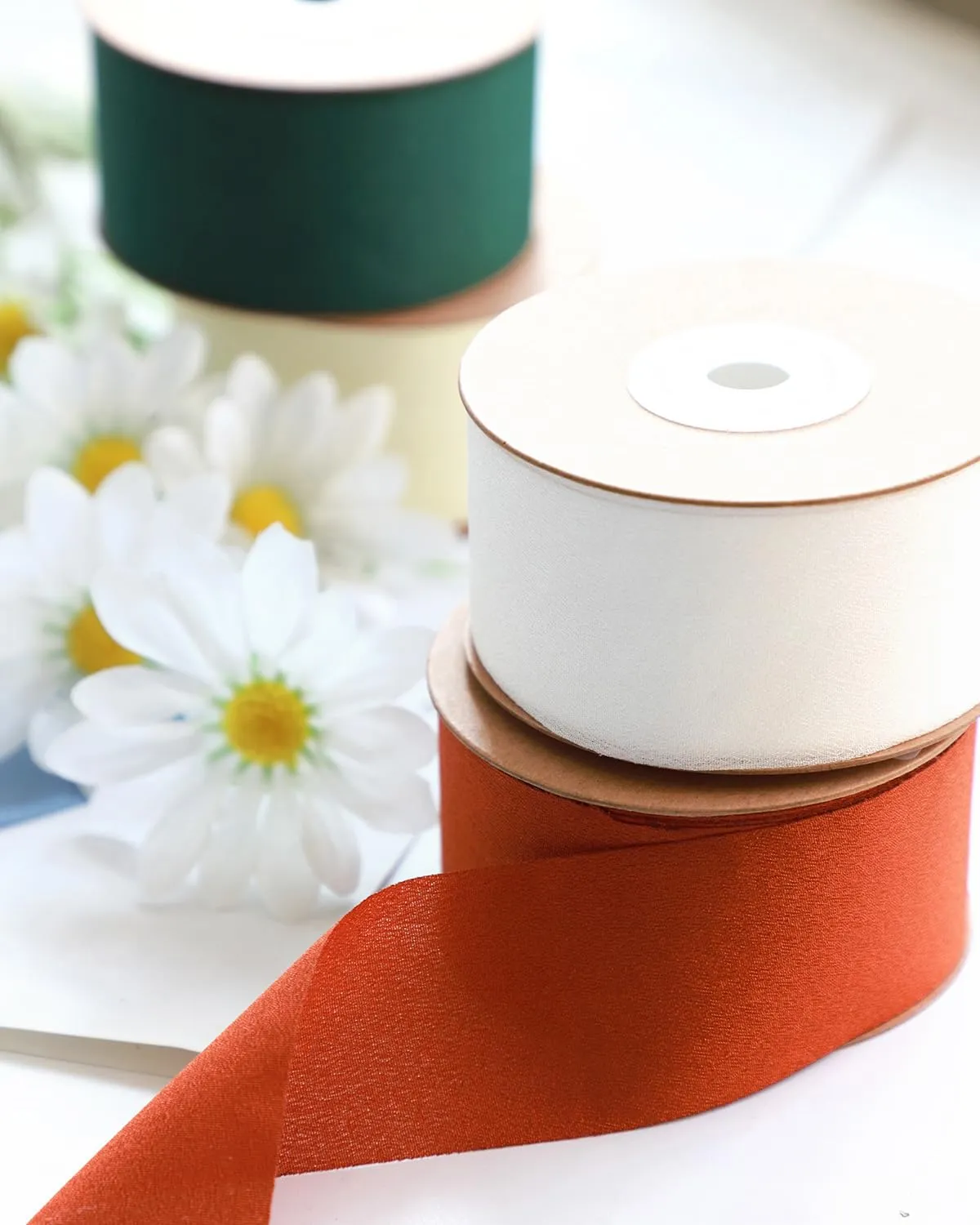 MORSUNBELA Chiffonband Geschenkband Rolle