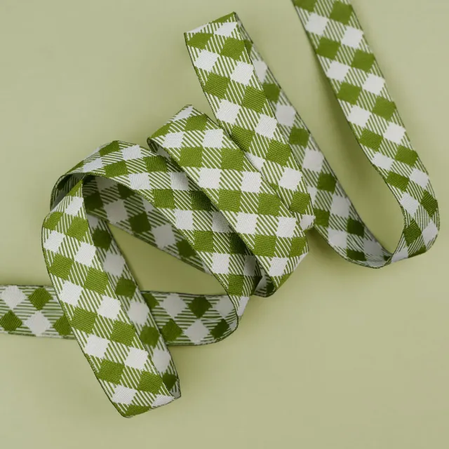 My Secret Garden Garden Gingham Leafy Band 16mm 1m