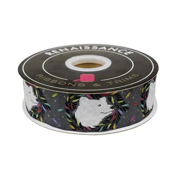 Renaissance Ribbon Graywork Just Bearly in Carbon Band 1-1/2 Zoll 1 Yard