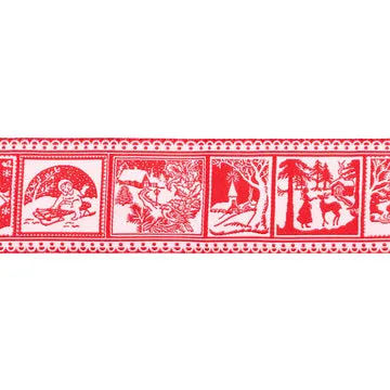 Renaissance Ribbon Buon Natale Holiday Stamps Weihnachtsband 1 Yard Polyester