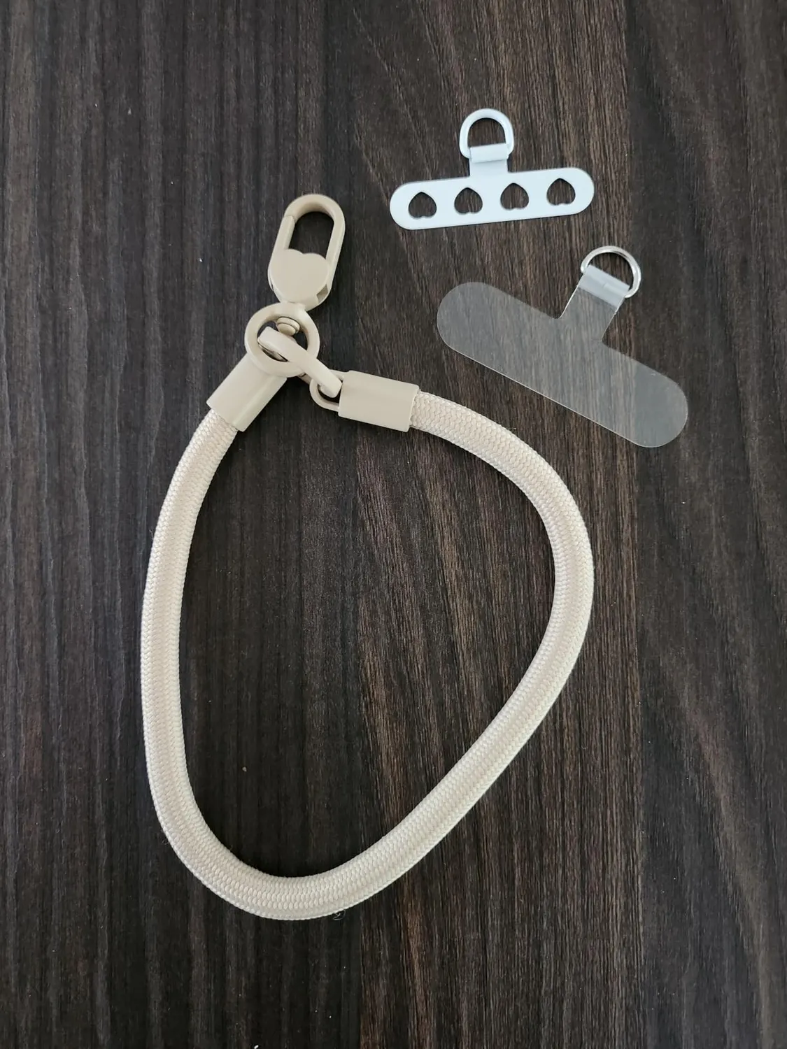 MORSUNBELA Handykette kurz Handschlaufe Herz-Patch
