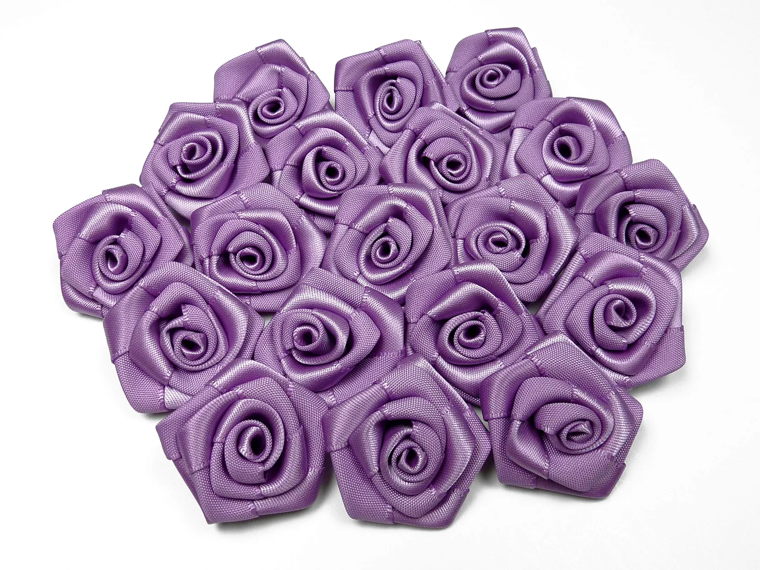 Creativery Satinrosen Aufnäher Deko-Blumen