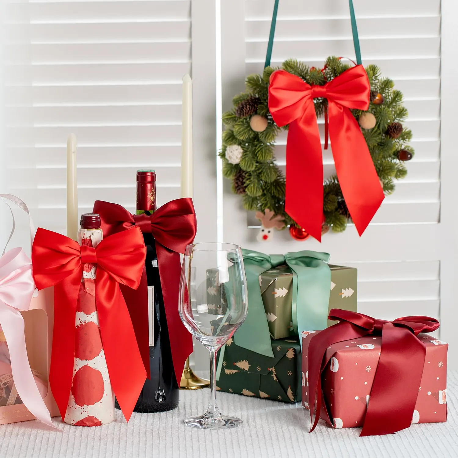 MORSUNBELA Schleifen Deko Hochzeit Geschenkschleifen